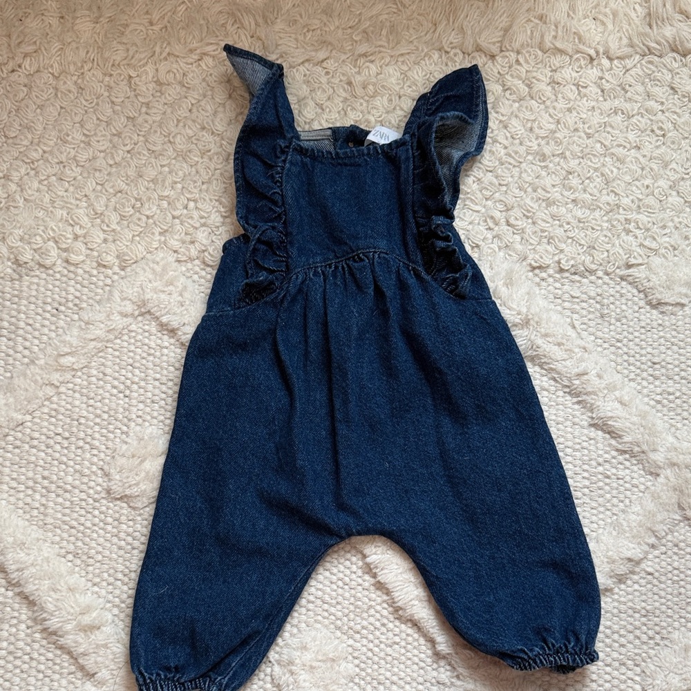 Zara Denim Blue Kids Overalls